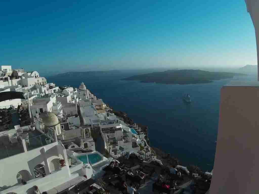 Itinerari in Europa dell'Est 12 Tramonto a Fira, Santorini